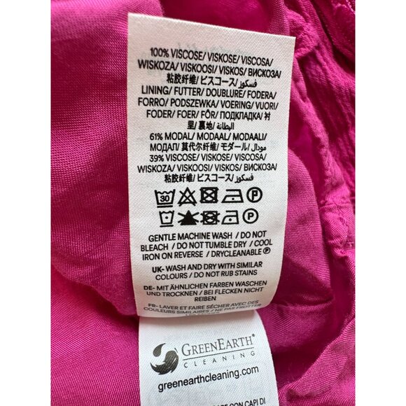 Boden Fuchsia Tiered Skirt Womens Size 8 NWOT Boho Ruffle Hem - Picture 4 of 5